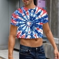 thumbnail image 1 of Blusas y camisas de manga corta y cuello redondo para hombre, blusas de verano con estampado y mangas cortas para hombre., 1 of 8