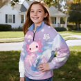thumbnail image 3 of Uorisanigo Oversized Sweatshirts for Teen Girl, Comfortable Cute Axolotl Star Girls Half Zip Pullover Sweatshirt, Long Sleeve Pullover Crop Tops Athletic Tops Hoodies Trendy Clothes, 3 of 7