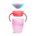 thumbnail image 3 of Munchkin Miracle 360 Trainer Sippy Cup With Handles, Spill Proof, 7 Ounce, Tropical Swirl, Pink Multi, 3 of 4