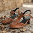 thumbnail image 3 of SACFOF Vintage Kitten Heels T Strap Mary Jane Oxford Heels Retro Dress Shoes, 3 of 6