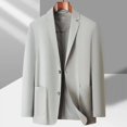 thumbnail image 5 of Chaqueta Gris para Hombre Abrigos de Fiesta Finos Trajes y Blazers de Hombre Slim Fit Sencillo Botonadura Moda 2024 Ropa Clásica Original Nueva, 5 of 5