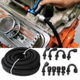 thumbnail image 4 of Fuel Line Hose Set, Fuel Line Hose Kit Nylon Stainless Steel Black Rust Proof  for Car, 4 of 7