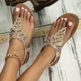 thumbnail image 4 of Women's Flat Summer Sandals: with Adjustable Ankle Strap & Comfortable Open-toe design, 4 of 13