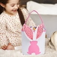 thumbnail image 2 of Easter Bunny Basket, Easter Basket with Handle and Rabbit Ears, Egg Hunting Basket for Kids, Boys & Girls, Ideal for Candy Gifts Storage Green Green, 2 of 6