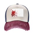 thumbnail image 2 of Blood Splatter Distressed Baseball Cap Dad Hats for Men Women Vintage Trucker Hat Low Profile Ball Caps, 2 of 7