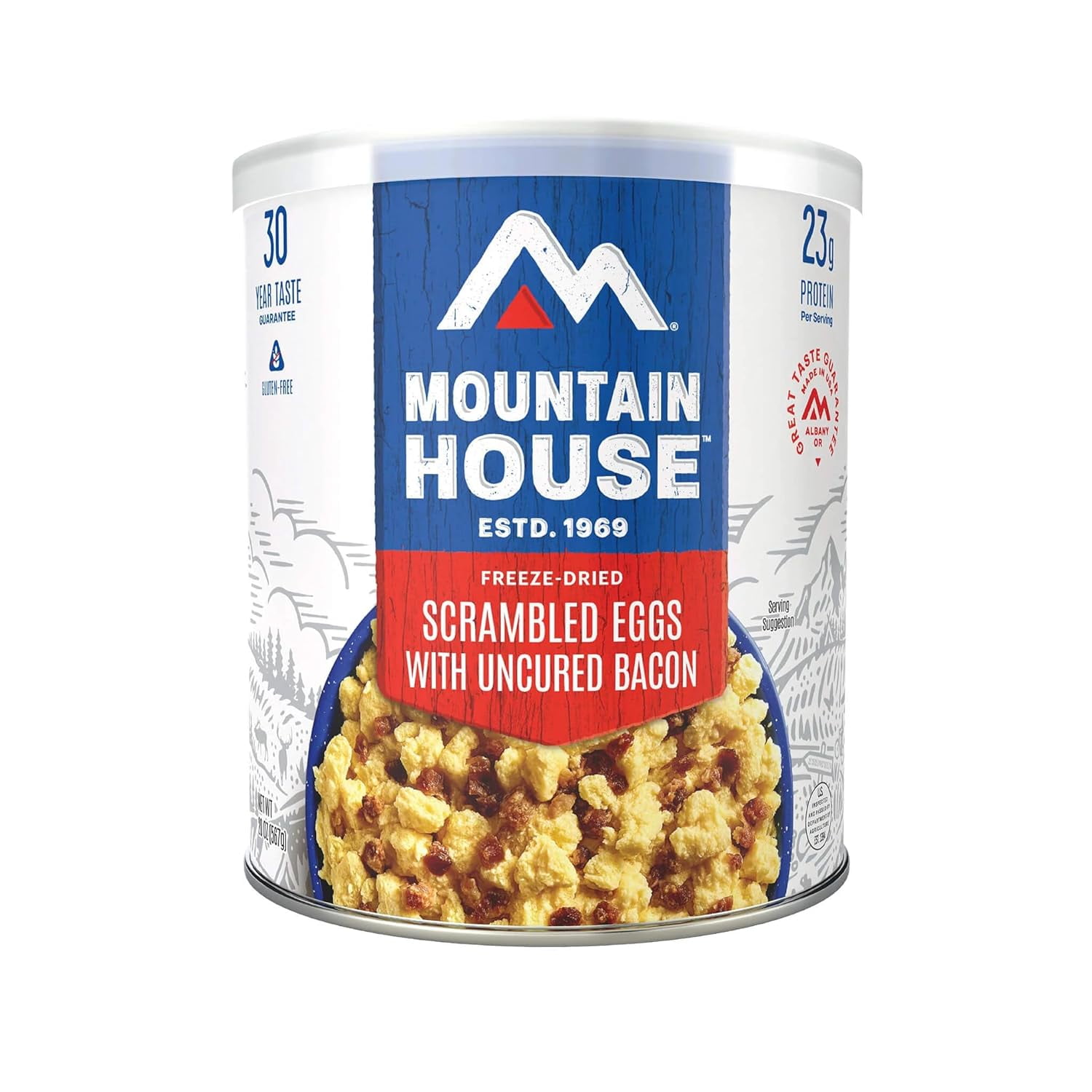 (6 Cans) Mountain House Scrambled Eggs with Bacon #10 Can Case Emergency Survival Camping Food-Clean Label ✅