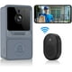 thumbnail image 1 of Cámara de timbre inalámbrico con timbre de video WiFi-Kits de timbre de puerta de cámara de seguridad para el hogar, captura de fotos, batería recargable, audio de 2 vías, alertas en tiempo real, visi JFHHH pequeña, 1 of 5
