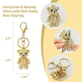 thumbnail image 2 of Wrapables Crystal Bling Keychain, Keyring Purse Handbag Pendant Charm, Teddy Bear, 2 of 6