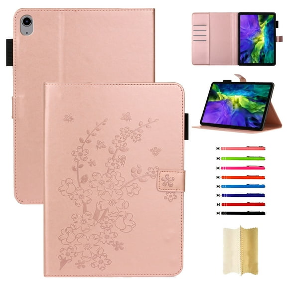 For iPad 10th Gen 10.9 inch 2022 Case, New iPad 10.9 Case, Folio Stand with Pencil Holder PU Leather Protective Magnetic PU Leather Case for For iPad 10th Generation,Rosegold