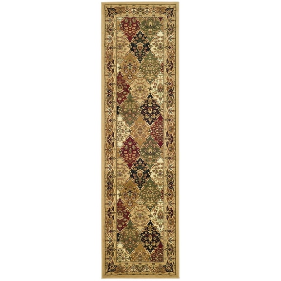 SAFAVIEH Lyndhurst Oliva Traditional Bordered Runner Rug, Multi/Black, 2'3" x 20'