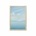 thumbnail image 1 of Ocean Wall Art with Frame, Aquatic Seascape Sky Landscape Tropical Lands Relaxation Spot in the Coast, Printed Fabric Poster for Bathroom Living Room, 23" x 35", Blue White, by Ambesonne, 1 of 2