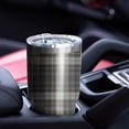 thumbnail image 4 of 30oz Brown Blue Checkerboard Checkered Pattern Tumblers Stainless Steel Tumbler with Lid and Straw,Vacuum Insulated Double Wall Travel Tumbler Cups Mug with Cleaning Brush for Coffee,Tea, 4 of 7