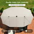 thumbnail image 6 of Outdoor 15FT Double-Sided Patio Umbrella w/LED Lights Beige, 6 of 8