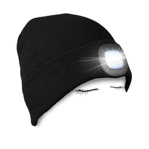Winter Warm LED Lighted Beanie Cap Unisex Lighted Stocking Hat for