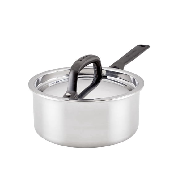 5-Ply Clad Stainless Steel 1.5-Quart Induction Sauce Pan with Lid