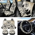 thumbnail image 2 of Jeiento Compass Car Accessories Car Seats Cover Protector with Trash Can Rearview Mirror Cover Air Vent Phone Holder Cup Coaster Steering Wheel Cover Seat Belt Pad Keychain for Men, 2 of 6