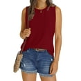 thumbnail image 4 of UVN Tank Tops for Women Summer Sleeveless Eyelet Blouse Casual Crew Neck Basic Tees, 4 of 9