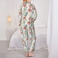 thumbnail image 6 of Goofa Lilies Flowers Printed Women’s 2 Piece Pajama Set Super,Pajamas Women's Long Sleeve Sleepwear Soft Button Down Loungewear Pjs Lounge Set Nightwear-, 6 of 9