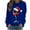 Blue-6, variant on TFEOQRY Women's Christmas Sweatshirts Fashion Loose Casual Beautiful Christmas Printed Pullover Shirt Round Neck Long Sleeve Hoodless Sweatshirts Blue