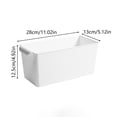 thumbnail image 3 of Linnome Stackable Storage Bins with Handle 3 Sizes Plastic Organizer Containers for Kitchen Pantry Bathroom Cabinet 11.02x5.12x4.92in, 3 of 7