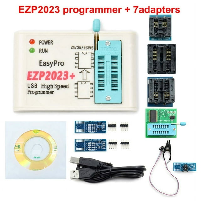 EZP2023+ High-Speed SPI FLASH Programmer EZP2023 Support 24/25/93/95 EEPROM Bios 25T80 Burning Offline Copy,White