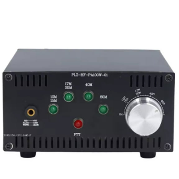 Portable Power Amplifier 2MHz to 30MHz 12‑15V 100W Intelligent Cooling Short Power Amplifier for for Industrial Use