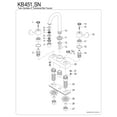 thumbnail image 3 of Kingston Brass KB451SN Vista Two-Handle 2-Hole Deck Mount Bar Faucet in Brushed Nickel, 3 of 5