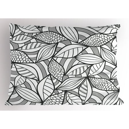 leaves pillow sham abstract
