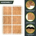 ProsourceFit Wood Grain Puzzle Mat 1/2in, Light Oak, 24 Sq Ft 6