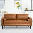 thumbnail image 3 of Naomi Home Marisa Top Grain Genuine Leather Sofa - Revel in Exquisite Leather Opulence - Unparalleled Luxury Mid-Century Leather Sofa - Embodiment of Cozy Lounging and Contemporary Design, Tan, 3 of 13