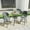 grey wood table-grey chairs, variant on Vicllax Outdoor Patio Bar Set Bistro Set Metal Modern Style for Garden 27.6"Lx27.6"Wx37.4"H (3 Pcs)