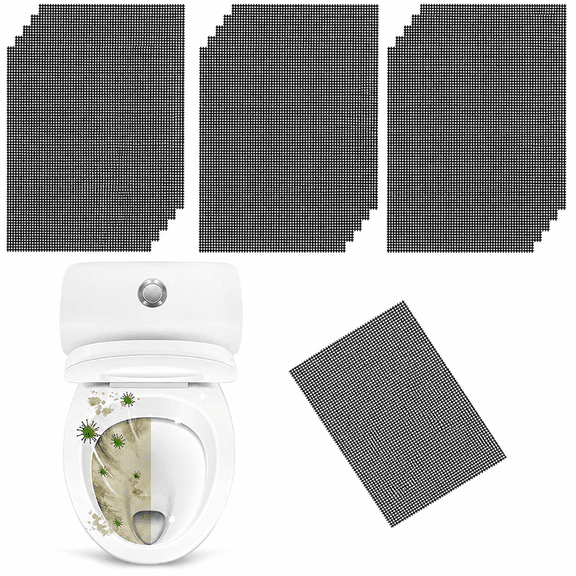 RAIRSKY Cleaning Screen, 5.5X4 Inch Toilet Cleaner Hard Water 15Pcs Toilet Ring Remover Abrasive Grit Mesh Pads for Bowls Griddle Household Stain Calcium Deposits Carbon Rust Scrubber
