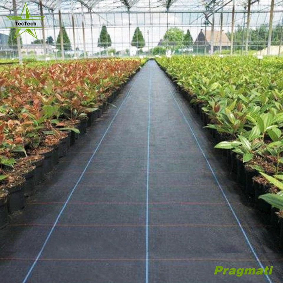 PURELY- 5×8Ft Garden Weed Barrier Landscape Fabric Durable Weed Gardening Ground Mat
