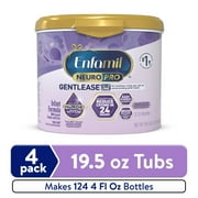 Enfamil NeuroPro Gentlease Powder Baby Formula, For Fussiness, Crying, Gas, Spit-up, & Soft Stools, 19.5 Oz Tub, 4 Count