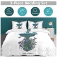 thumbnail image 5 of 3 Pcs Soft Bedding Set, Includes 1 Duvet Cover with Zipper And 2 Pillow Shams,Little Fountain King(102"×90"), 5 of 8