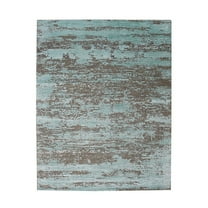EORC SILVER Hand Knotted Wool Contemporary Galaxy Rug, 7'11 x 10'2