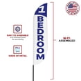 thumbnail image 3 of 1 Bedroom Sign feather flag for Outdoor by Mavis Printing | 11.5 FEET Long Polyester Outdoor Banner Flag for Easy Hang | HD Print Swooper I Flag Only to Advertise Real Estate BusinessI Flag Only, 3 of 5