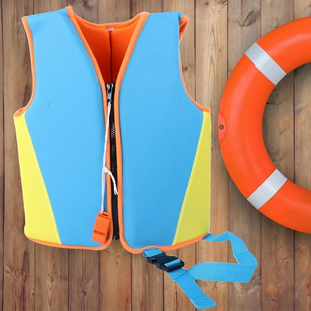 Manera de los Niños Jackets de Natación Niños Chaleco de Natación Neopreno de Natación de Natación de Natación Azul M
