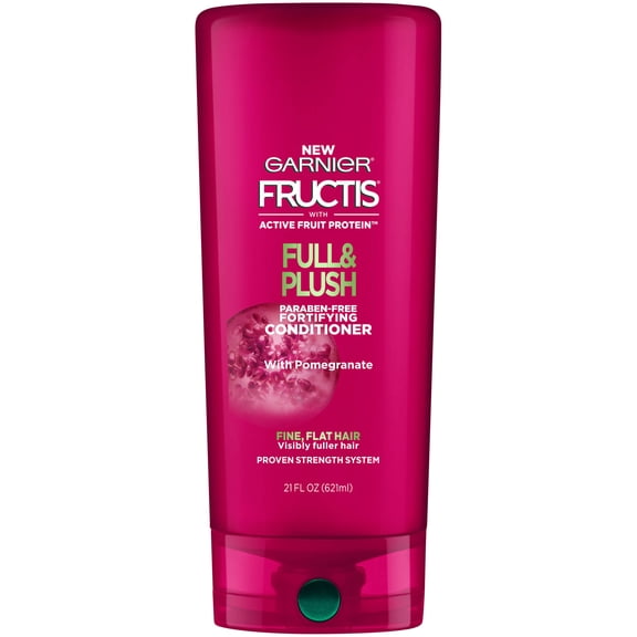Garnier Fructis Full & Plush Fortifying Conditioner for Fine and Flat Hair, 21 fl. oz.