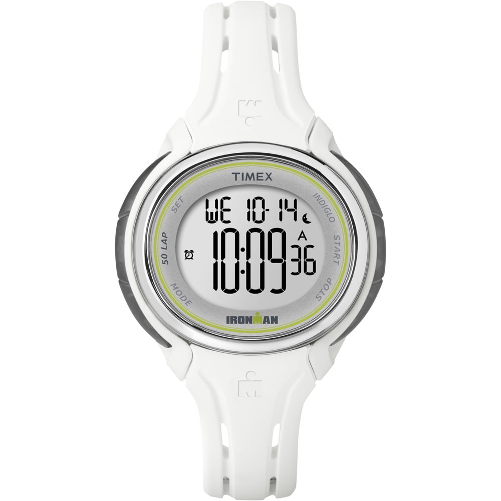 TIMEX IRONMAN SLEEK 50 LAP MID SIZE WATCH WHITE by Timex