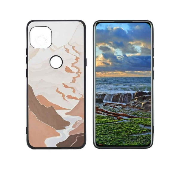 Mountains Phone Case, Degined for Moto One 5G Ace Case Men Women, Flexible Silicone Shockproof Case for Moto One 5G Ace
