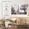 thumbnail image 5 of Elephant Stock Eiffel Tower Landscape Pop Wall Art - Horizontal Multi Panel Canvas - Living Room Wall Decor - Places Multi Panel - Gray And Pink Decor - 23" x 14", 5 of 8