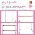 thumbnail image 6 of Laicejoy 4FT Portable Ballet Barre Freestanding Dance Bar Adjustable Height Kids Adults, 6 of 8