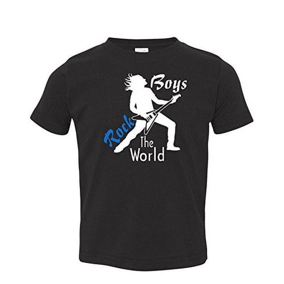 Fasciino Boys the Rock the World Toddler Kids T-Shirt