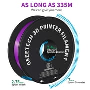 GEEETECH Purple PLA 3D Printer Filament 1.75mm Toughness Enhanced, Dimensional Accuracy +/-0.03mm, 1kg (2.2lbs) , 1080 Feet (330m)per Roll, Vacuum Packaging, Fit for Most 3D FDM Printer