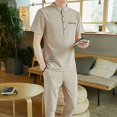 thumbnail image 5 of Conjunto de chándal de nailon blanco para hombre, conjunto de pantalones, sudadera, conjunto de camiseta y pantalones para hombre, nuevo conjunto elegante de manga corta a juego, 5 of 5
