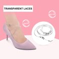 thumbnail image 3 of unbranded 1Par Shoelace Transparente Para Con Antideslizante Y Longitud Ajustable, 3 of 7