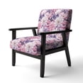 thumbnail image 3 of Designart "Purple Springtime Bloom III" Chaise d'Appoint Florale Rose - Fauteuil de Cottage pour Salon, 3 of 7