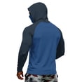 thumbnail image 5 of Men's USA Patriotic Hoodie with Built-in Face Mask and Raglan Sleeves Featuring UPF 50+ Sun Protection for Independence Day Fishing Hiking Camping or Outdoor Work Navy M, 5 of 6