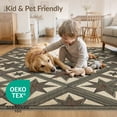 thumbnail image 4 of ODIKA 8'x10' Washable Area Rug Non-Shedding, Easy Care, Folk Distressed Farmhouse Border Lettering Primitive Vintage Refined Structured for King Size Bedroom Under Bed, Master Suite, 4 of 7